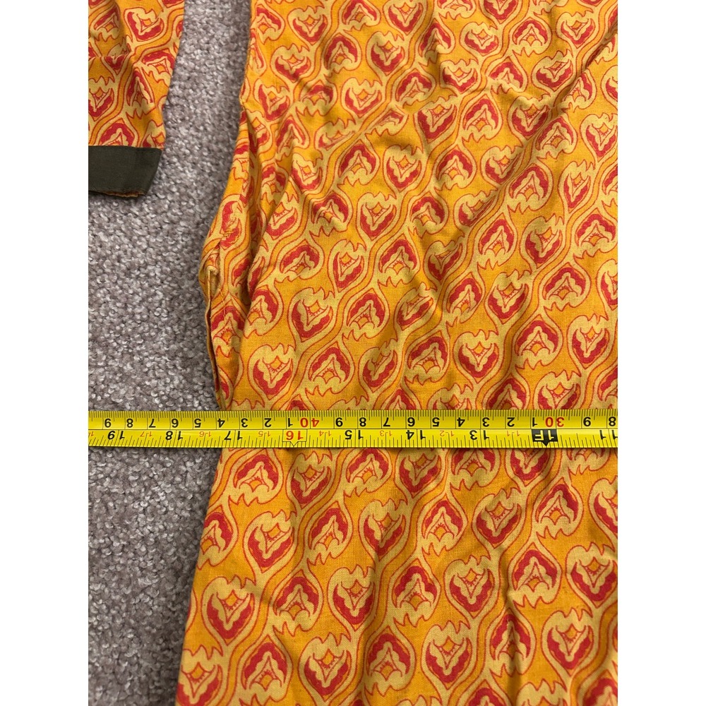 South Asian Kameez City Life Tunic Top Womens Small Yellow Orange Excellent - Picture 9 of 12